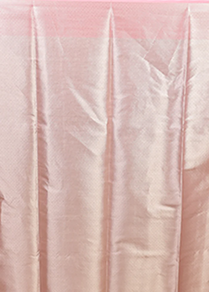 Cream Organza Saree With Blouse Piece - Image 5