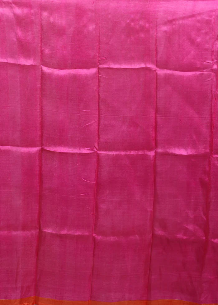 Cream Printed Pure Silk Saree Without Blouse Piece - Image 5