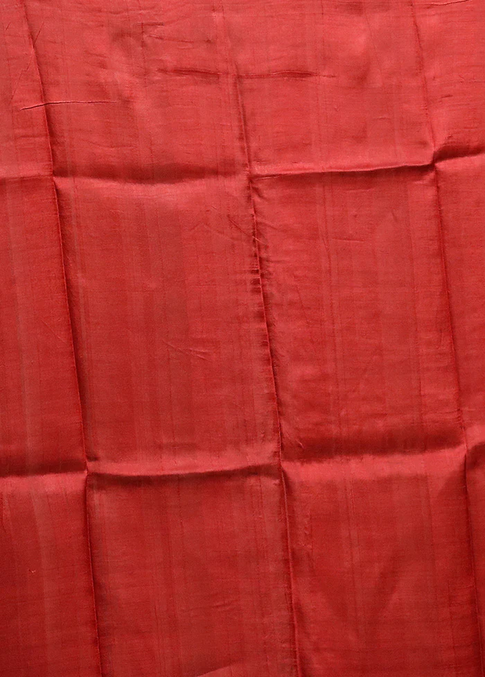 Cream Printed Pure Silk Saree Without Blouse Piece - Image 5