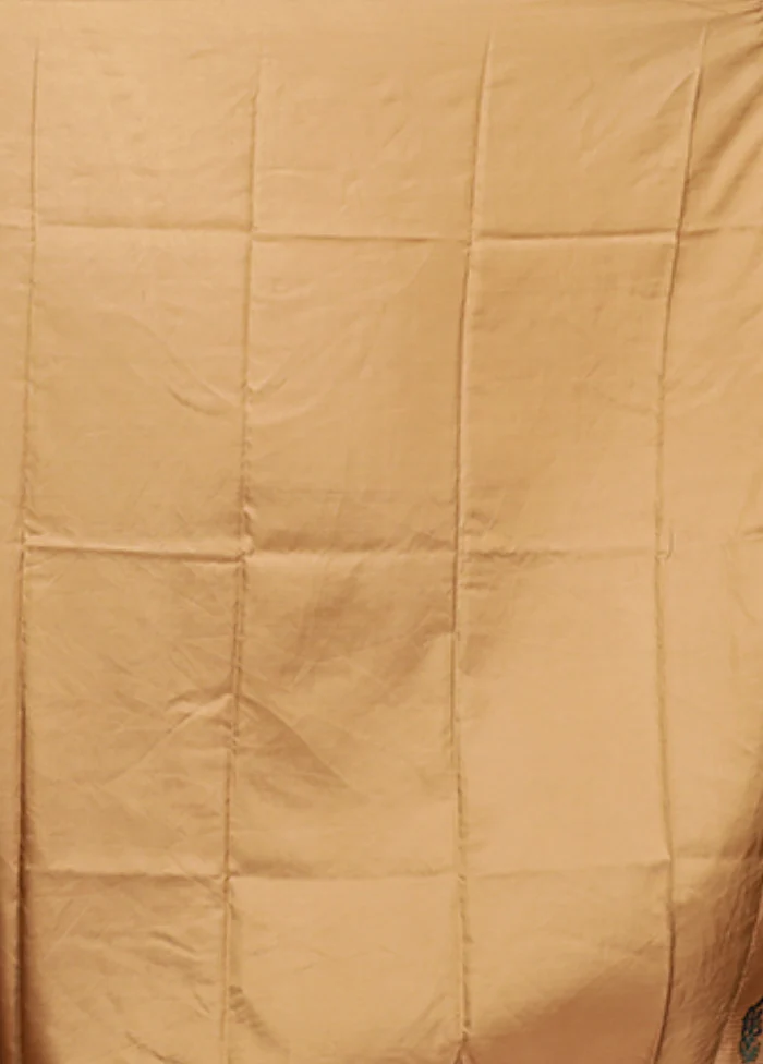Brown Printed Pure Silk Saree Without Blouse Piece - Image 5