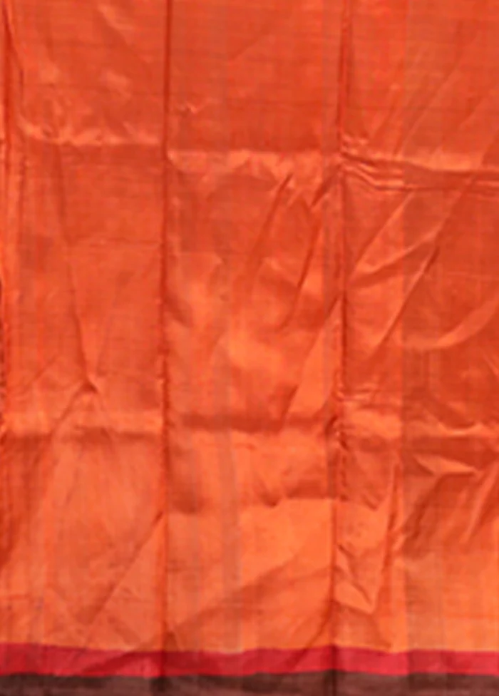 Cream Printed Pure Silk Saree Without Blouse Piece - Image 5