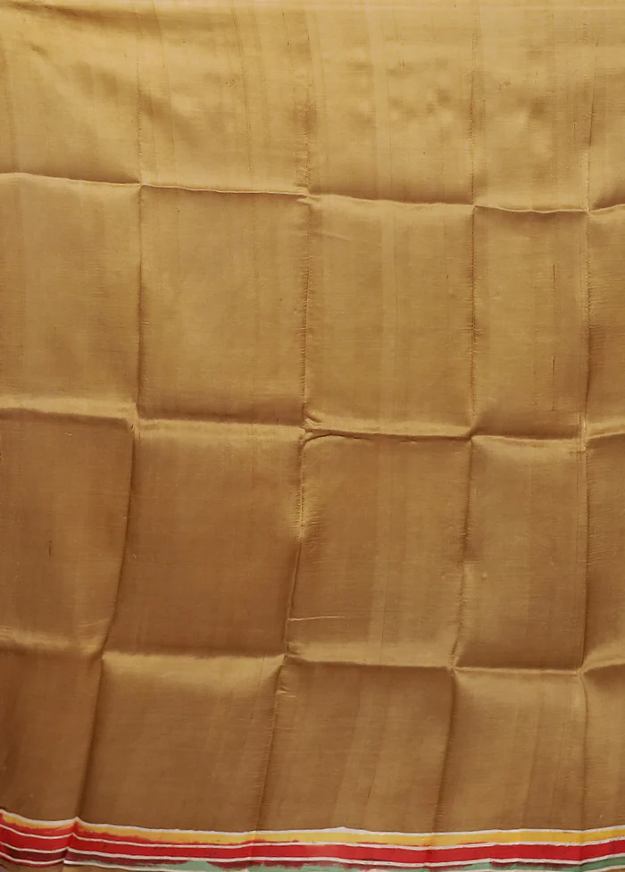 Cream Printed Silk Saree Without Blouse Piece - Image 5