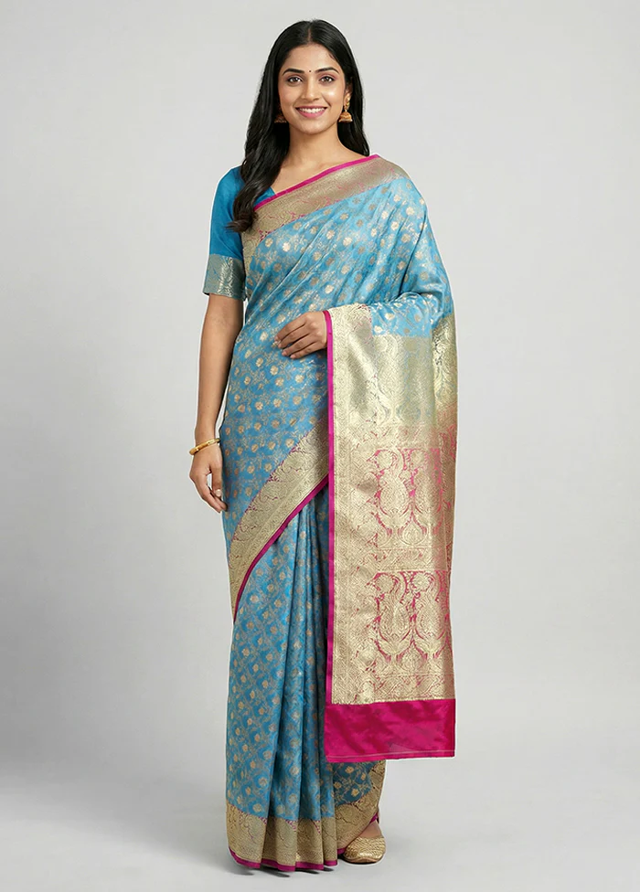 Cream Tanchoi Silk Saree With Blouse Piece