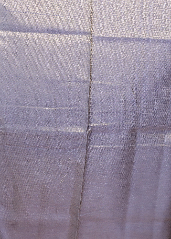 Cream Tissue Silk Saree With Blouse Piece - Image 5