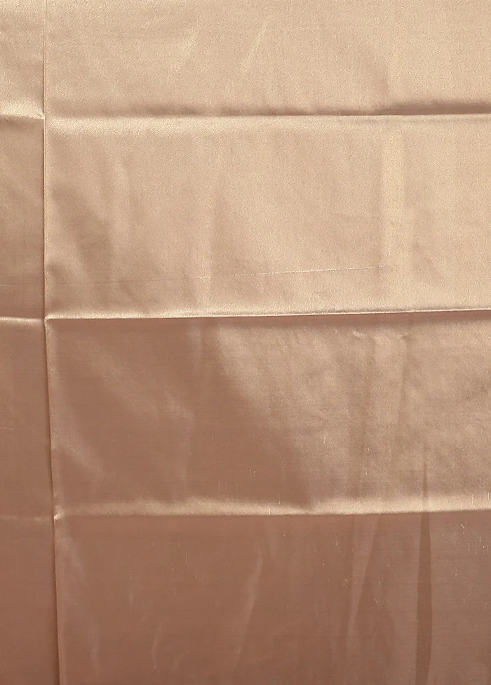 Cream Tissue Silk Saree With Blouse Piece - Image 5