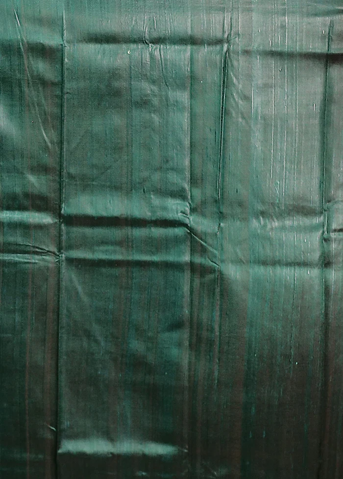 Cream Tussar Pure Silk Saree With Blouse Piece - Image 5