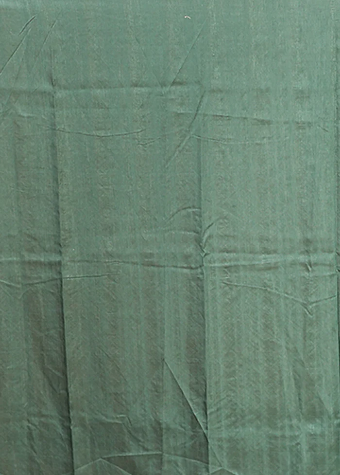 Cream Tussar Silk Saree With Blouse Piece - Image 5