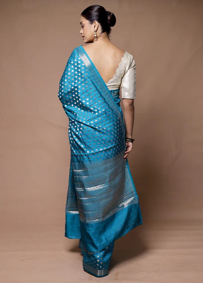 firoza Dupion Silk Saree With Blouse Piece - Image 3