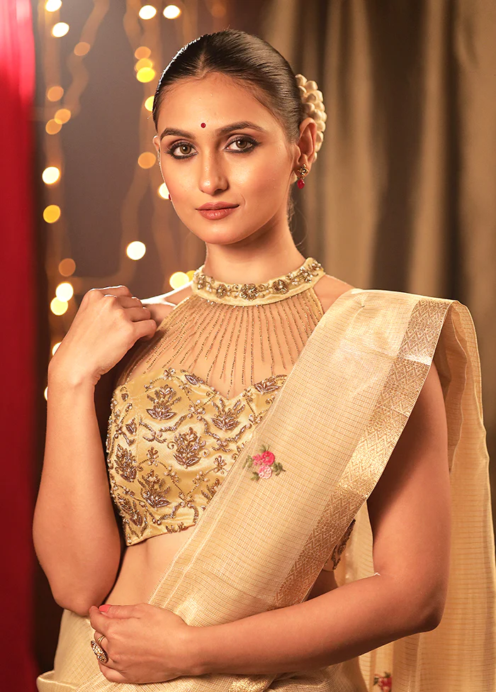 Gold Net Designer Blouse
