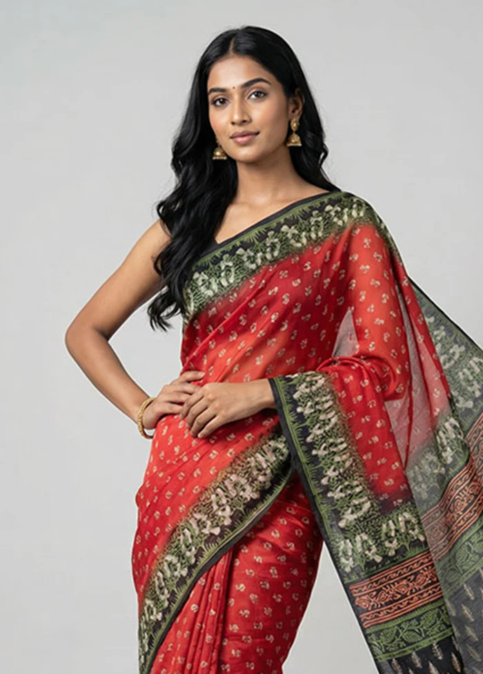 Gold Tissue Silk Saree With Blouse Piece - Image 2