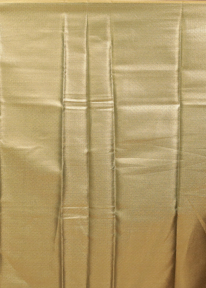 Gold Tissue Silk Saree With Blouse Piece - Image 5