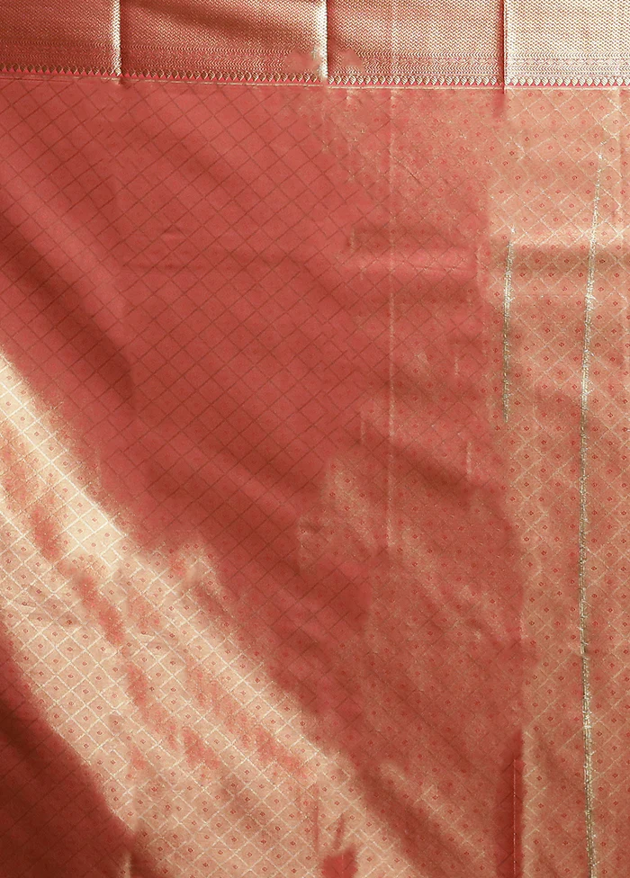 Gold Tissue Silk Saree With Blouse Piece - Image 5