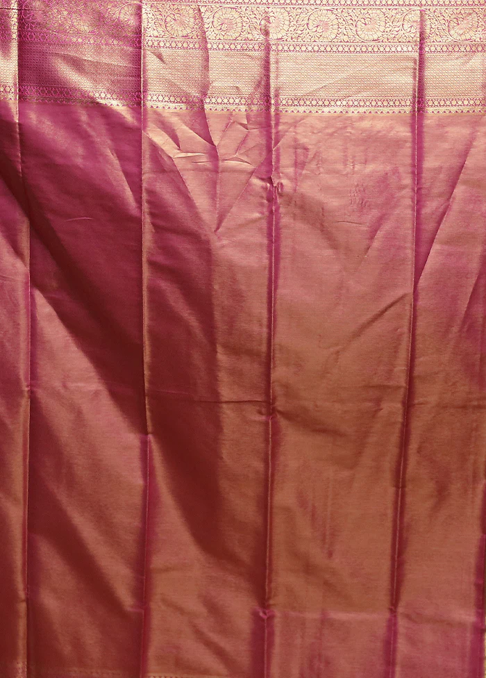 Gold Tissue Silk Saree With Blouse Piece - Image 5