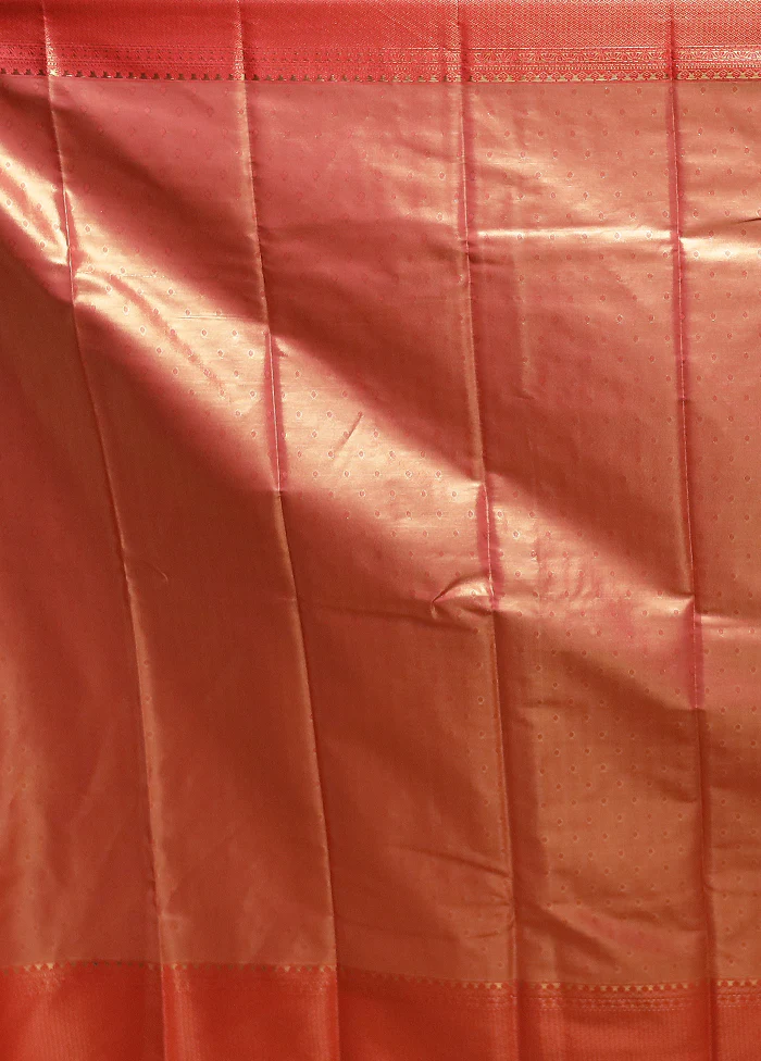 Gold Tissue Silk Saree With Blouse Piece - Image 5