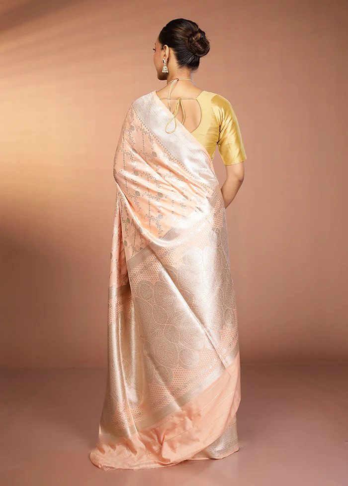 Green Banarasi Silk Saree With Blouse Piece - Image 3