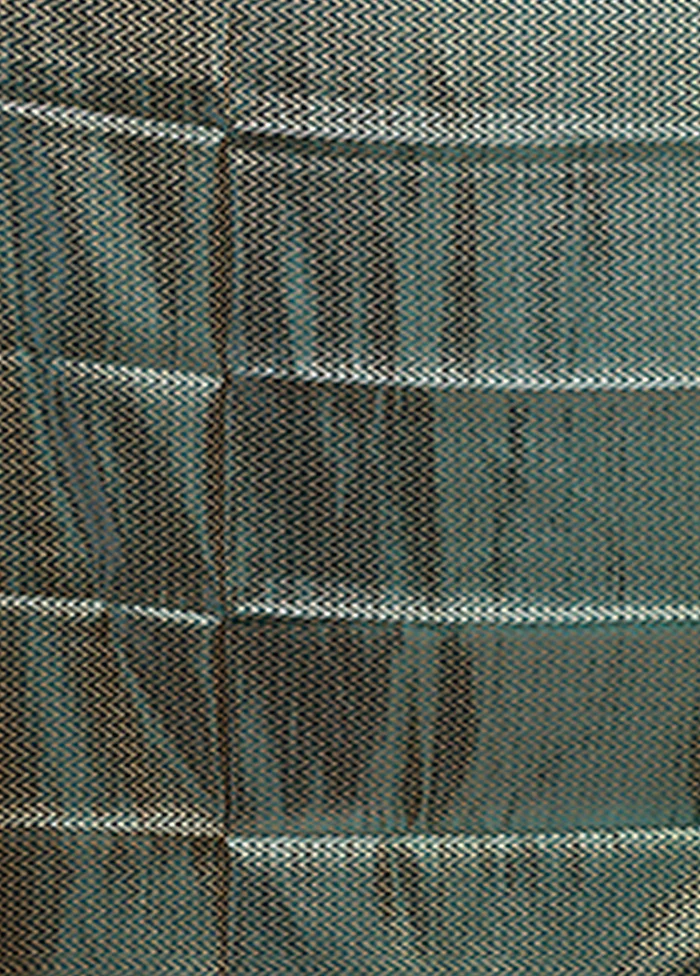 Green Banarasi Silk Saree With Blouse Piece - Image 5