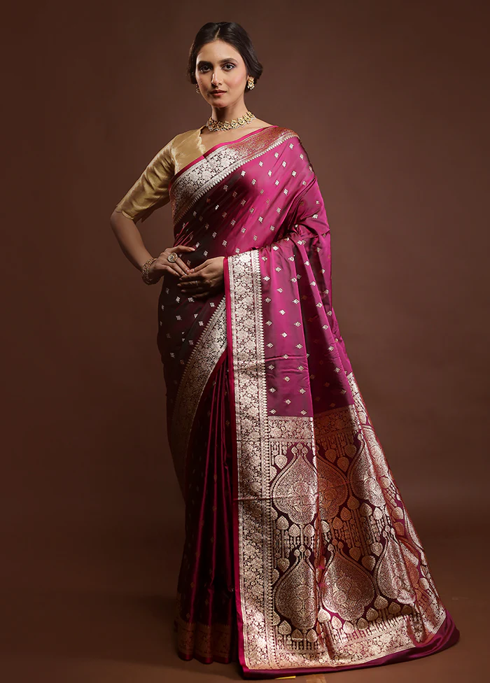 Green Banarasi Silk Saree With Blouse Piece - Image 2