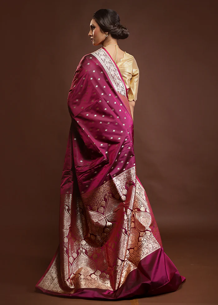Green Banarasi Silk Saree With Blouse Piece - Image 3