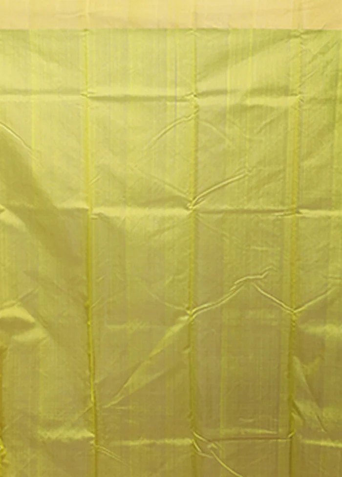 Green Chanderi Silk Saree With Blouse Piece - Image 5