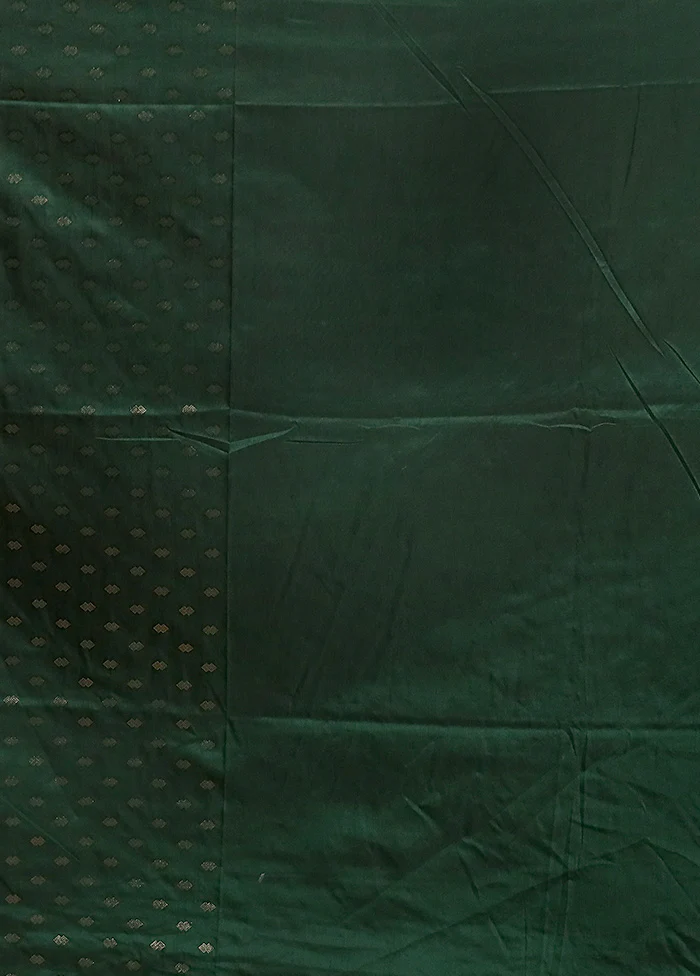 Green Dupion Silk Saree With Blouse Piece - Image 5