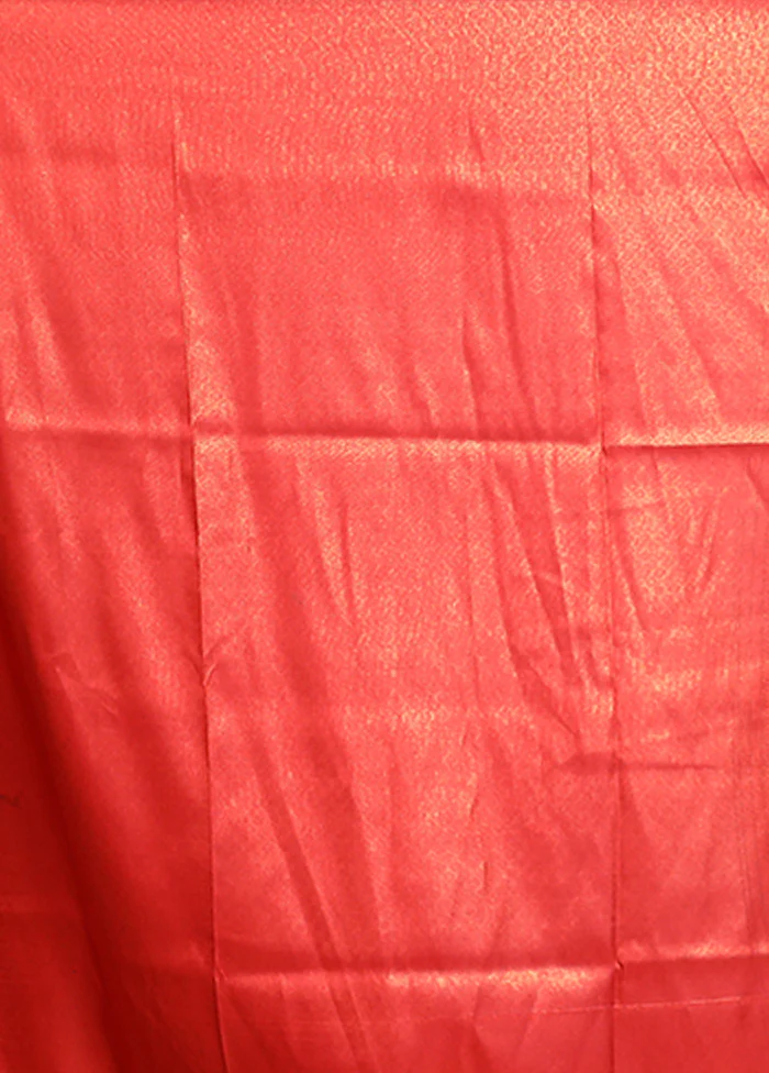 Green Dupion Silk Saree With Blouse Piece - Image 5