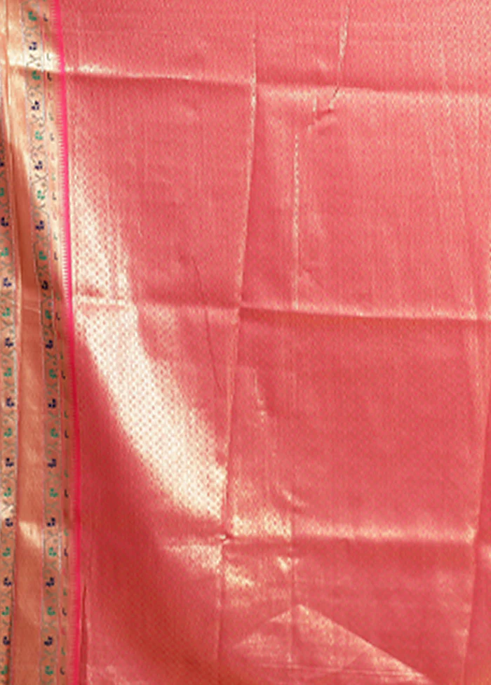 Green Dupion Silk Saree With Blouse Piece - Image 5