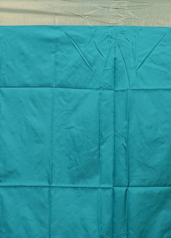 Green Dupion Silk Saree With Blouse Piece - Image 5