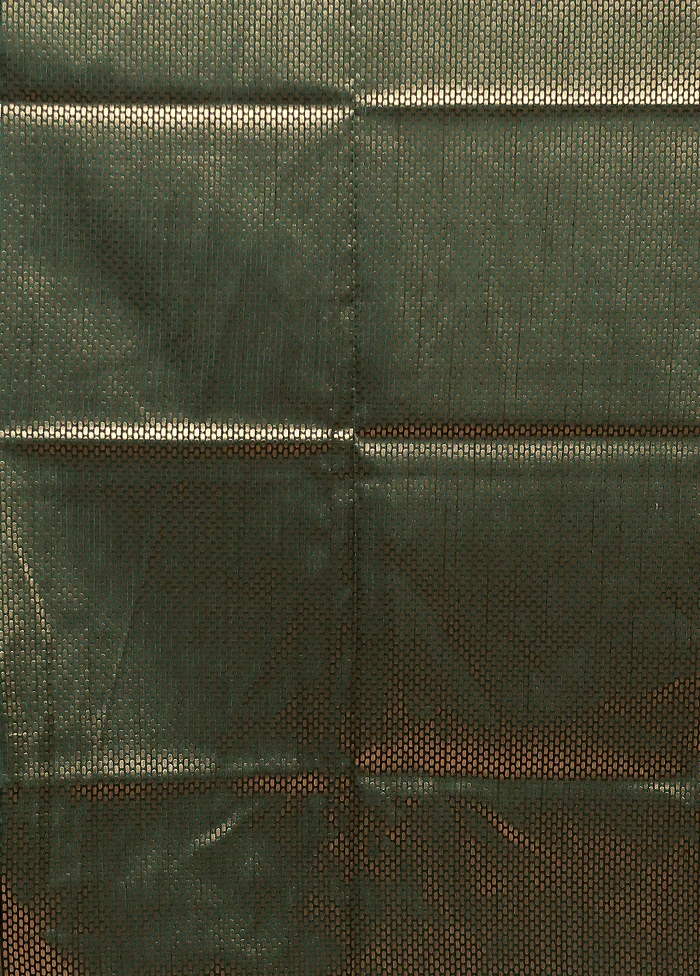 Green Dupion Silk Saree With Blouse Piece - Image 5