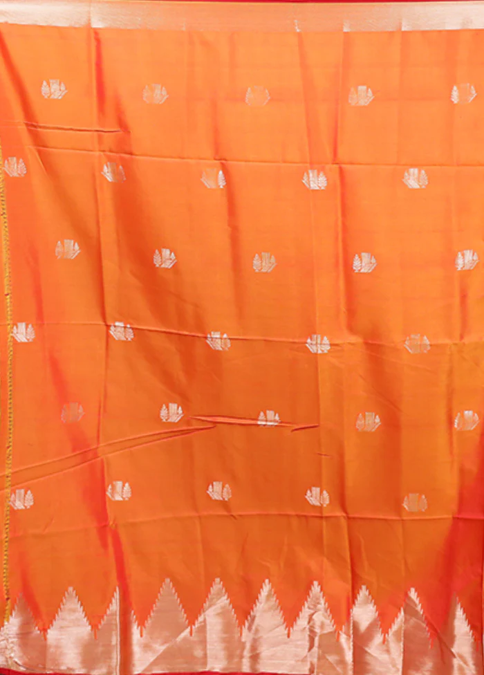 Green Dupion Silk Saree With Blouse Piece - Image 5
