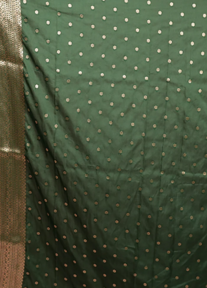 Green Georgette Saree With Blouse Piece - Image 5