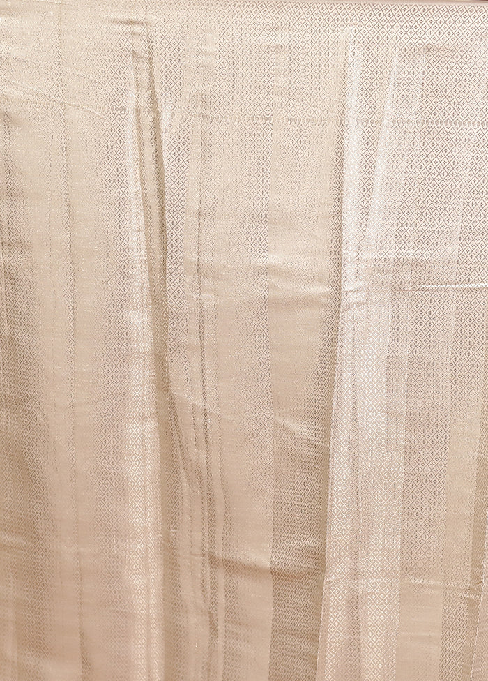 Green Handloom Dupion Pure Silk Saree With Blouse Piece - Image 5