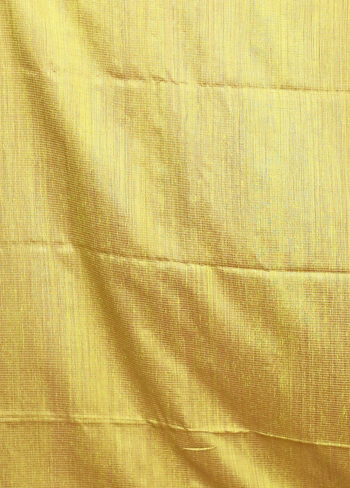 Green Handloom Matka Pure Silk Saree With Blouse Piece - Image 5