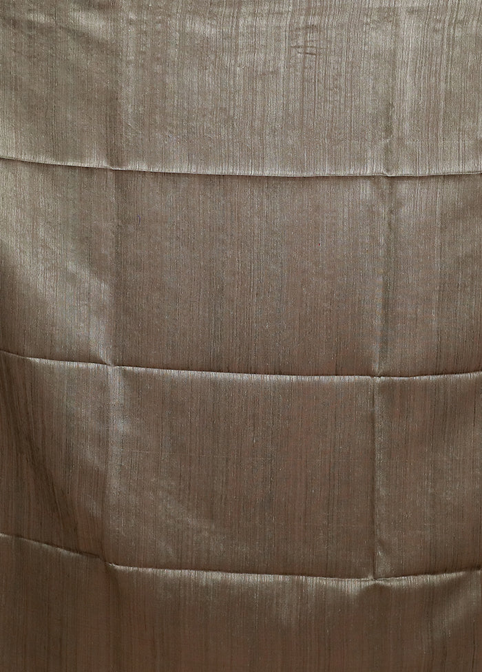 Green Handloom Matka Pure Silk Saree With Blouse Piece - Image 5