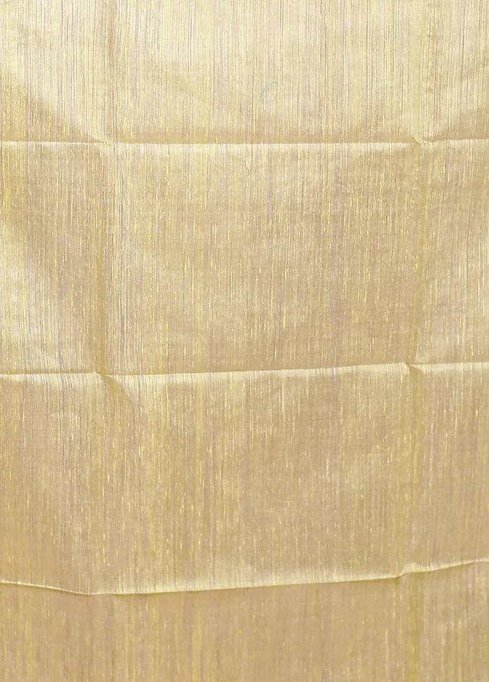 Green Handloom Matka Pure Silk Saree With Blouse Piece - Image 5