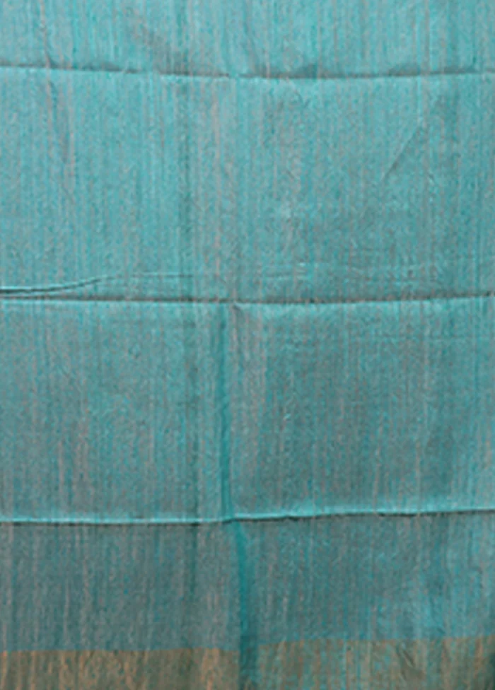 Green Handloom Matka Pure Silk Saree With Blouse Piece - Image 5