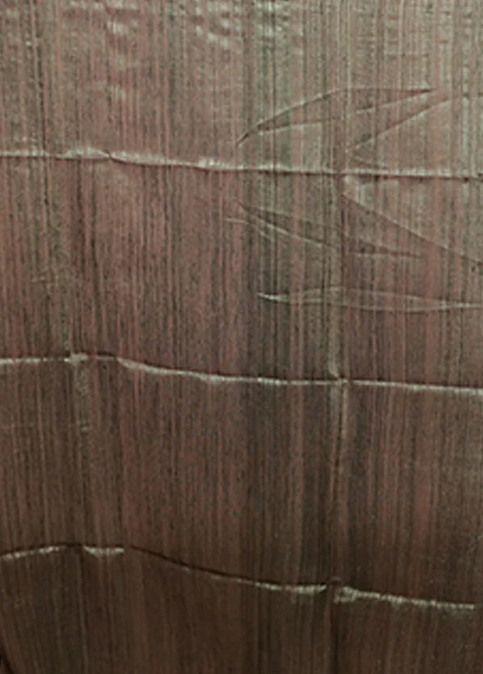 Green Handloom Matka Pure Silk Saree With Blouse Piece - Image 5