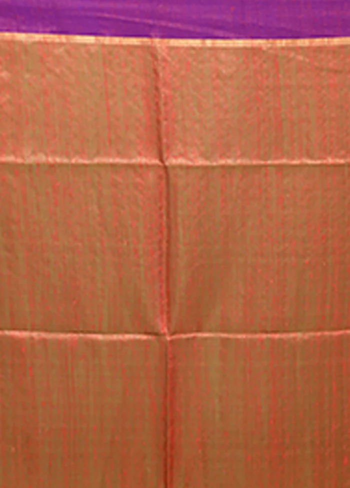 Green Handloom Matka Pure Silk Saree With Blouse Piece - Image 5