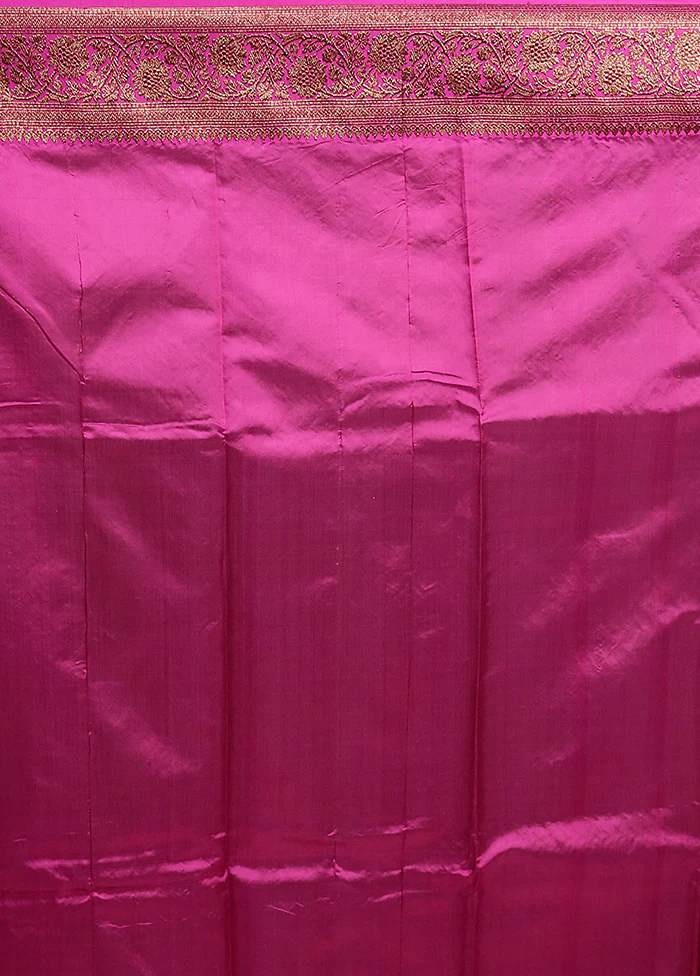 Green Handloom Tussar Pure Silk Saree With Blouse Piece - Image 5