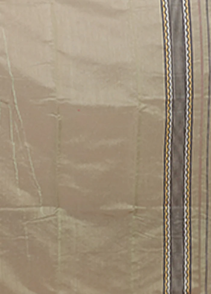 Green Jamdani Cotton Saree Without Blouse Piece - Image 5