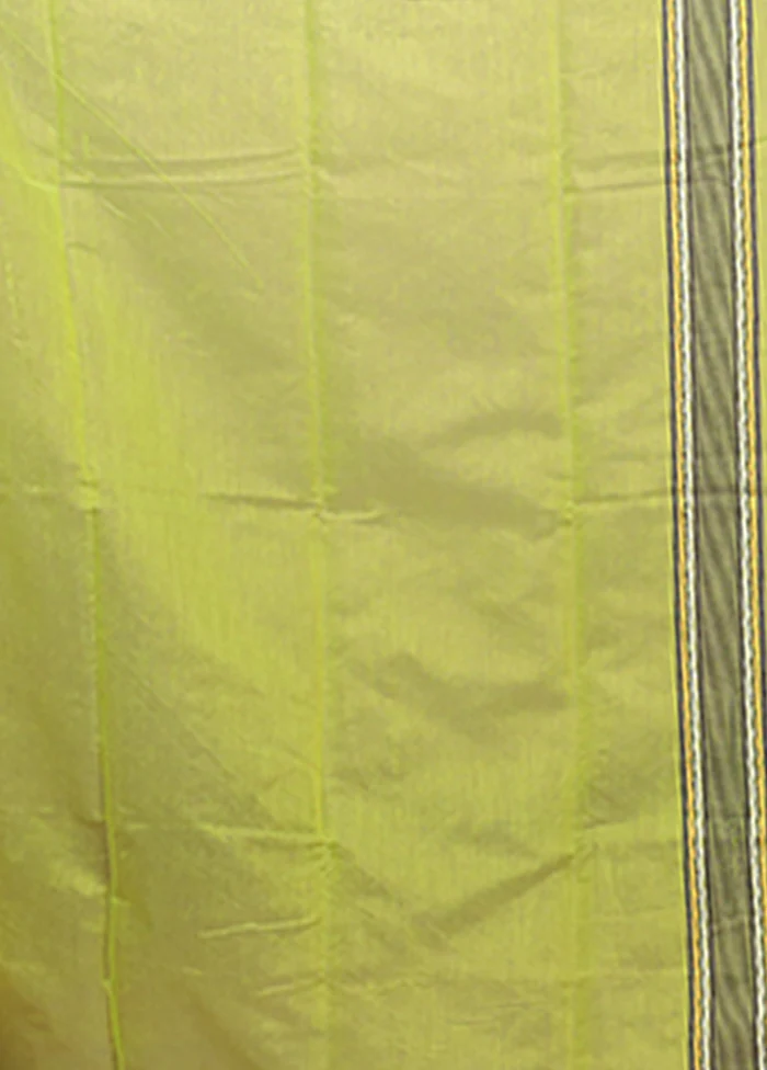 Green Jamdani Cotton Saree Without Blouse Piece - Image 5