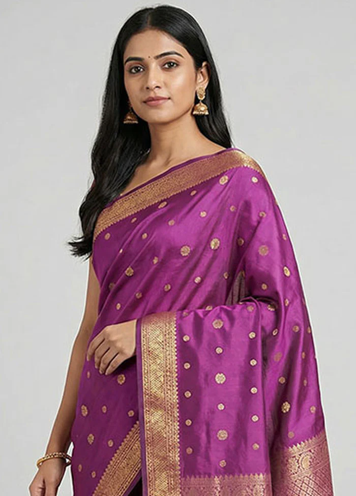 Green Kanjivaram Silk Saree With Blouse Piece - Image 2