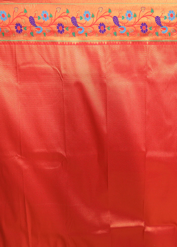 Green Kanjivaram Silk Saree With Blouse Piece - Image 5