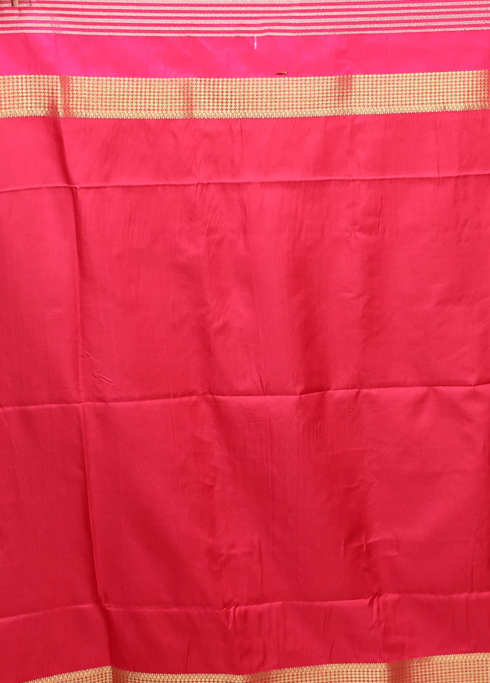 Green Kanjivaram Silk Saree With Blouse Piece - Image 5