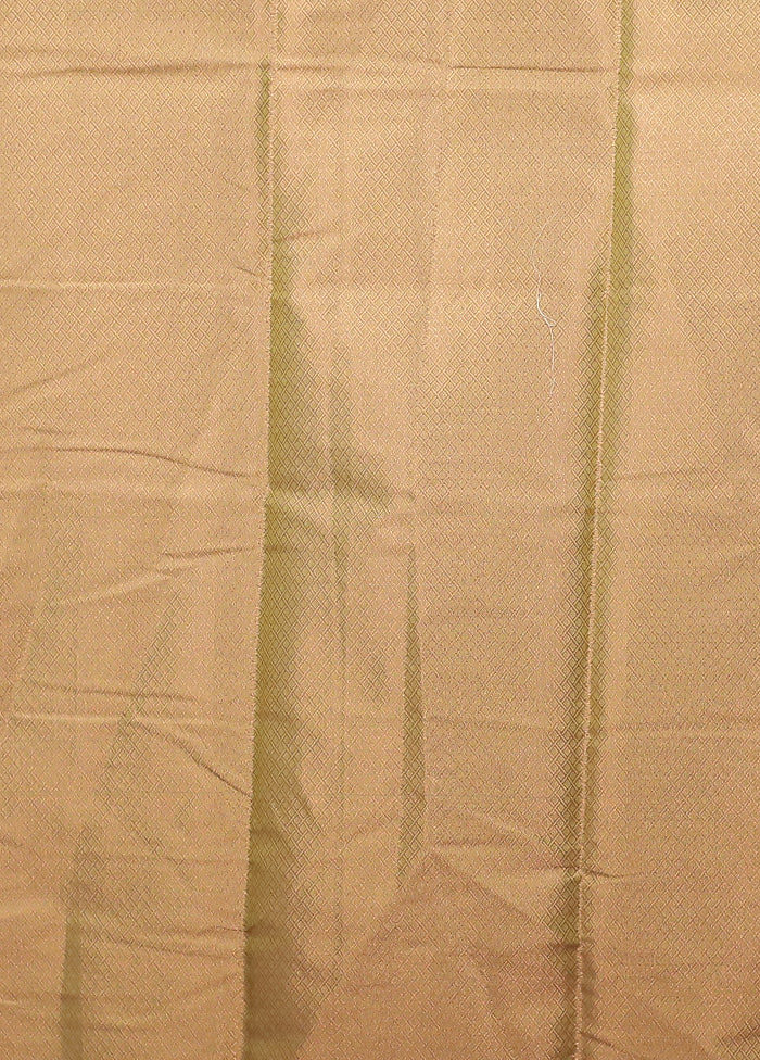 Green Kora Silk Saree With Blouse Piece - Image 5