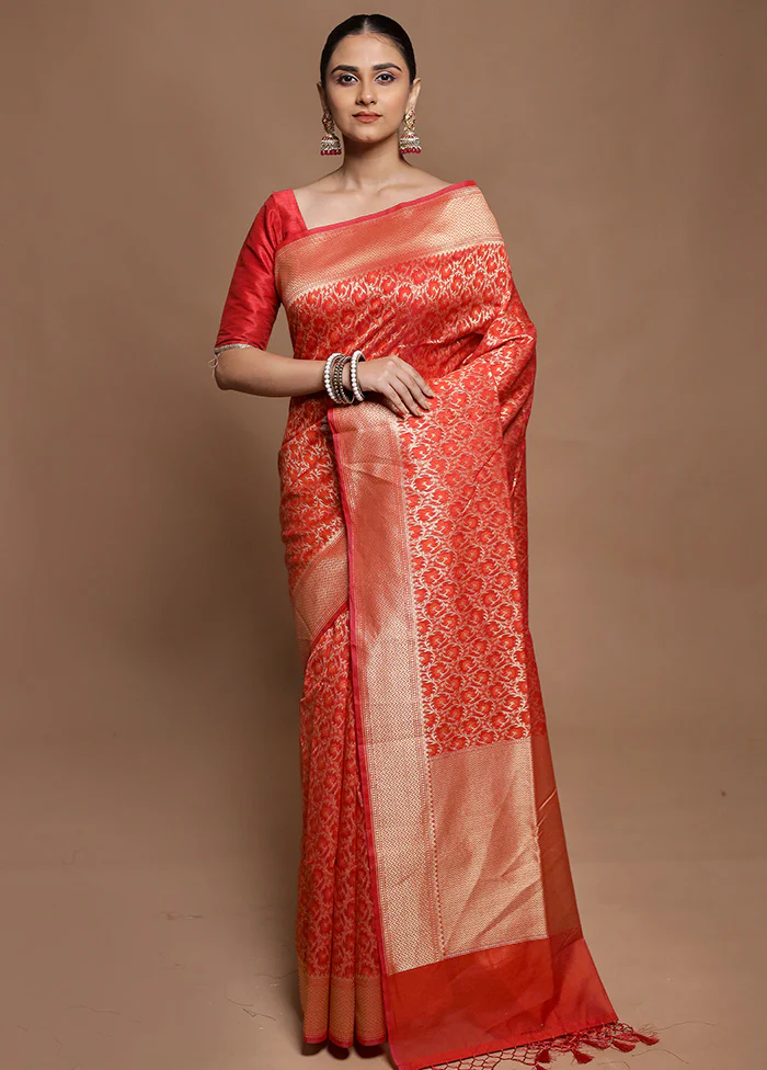 Green Kora Silk Saree With Blouse Piece