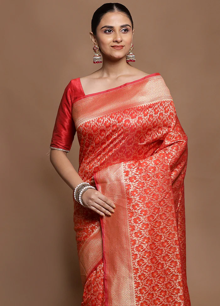 Green Kora Silk Saree With Blouse Piece - Image 2
