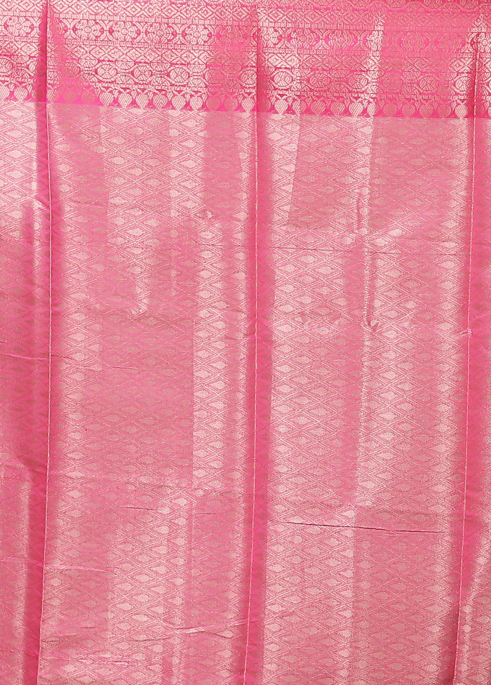 Green Kora Silk Saree With Blouse Piece - Image 5