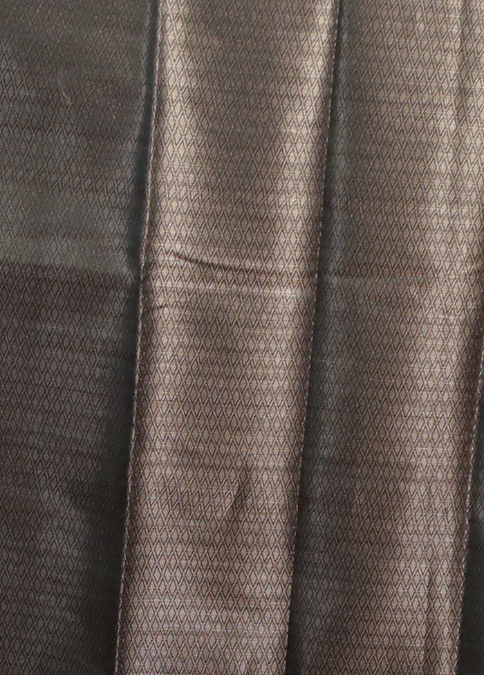 Green Kora Silk Saree With Blouse Piece - Image 5