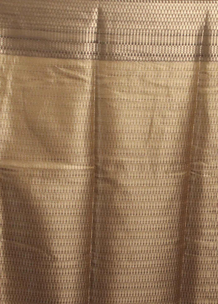 Green Kora Silk Saree With Blouse Piece - Image 5