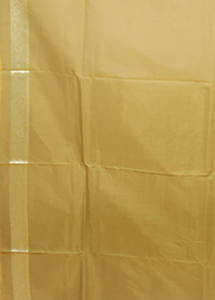 Green Kora Silk Saree With Blouse Piece - Image 5